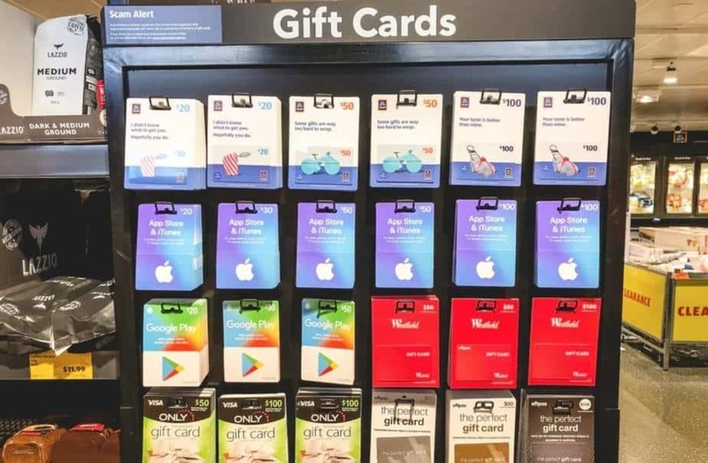 Types of Gift Cards Sold at Tesco Express