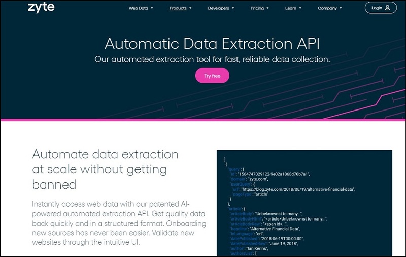 Web Scraping API for Zyte AutoExtract API