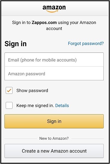 Go to the Amazon website and log into your account