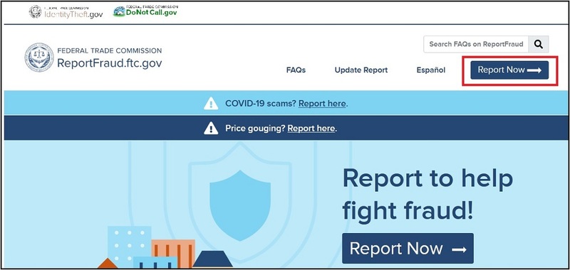 Click on the Report now button