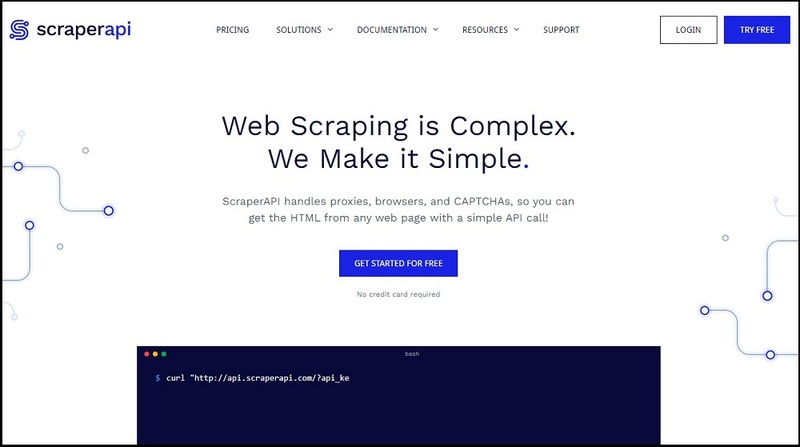 ScraperAPI for Best Web Data Collection Tools