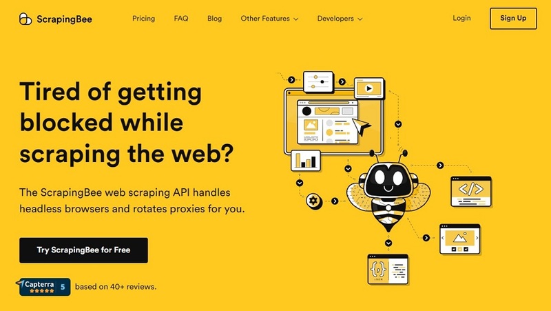 ScrapingBee for Best Web Data Collection Tools