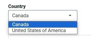 Select your preferred country