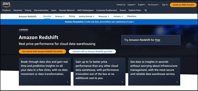 Amazon Redshift for Data Warehouse Tools