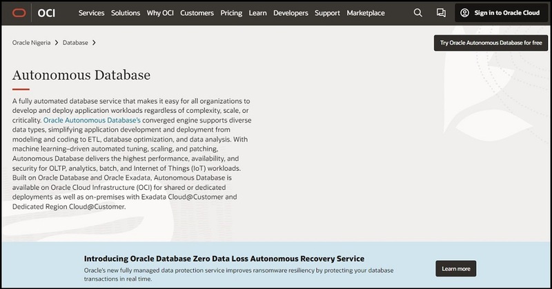 Oracle Autonomous for Data Warehouse Tools