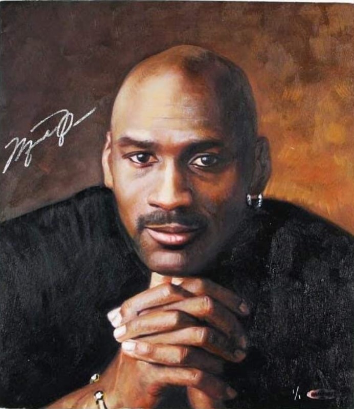 Michael Jordan Autographed Goodwin Portrait Original Card 
