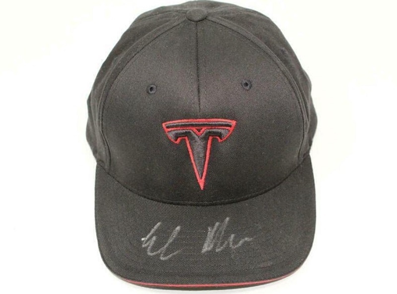 Elon Musk signed autograph Tesla Baseball Hat Cap 