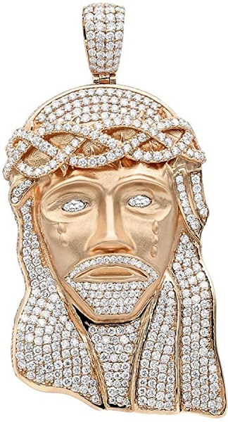 Luxurman Hip-Hop Jewelry Piece Large Jesus Face 