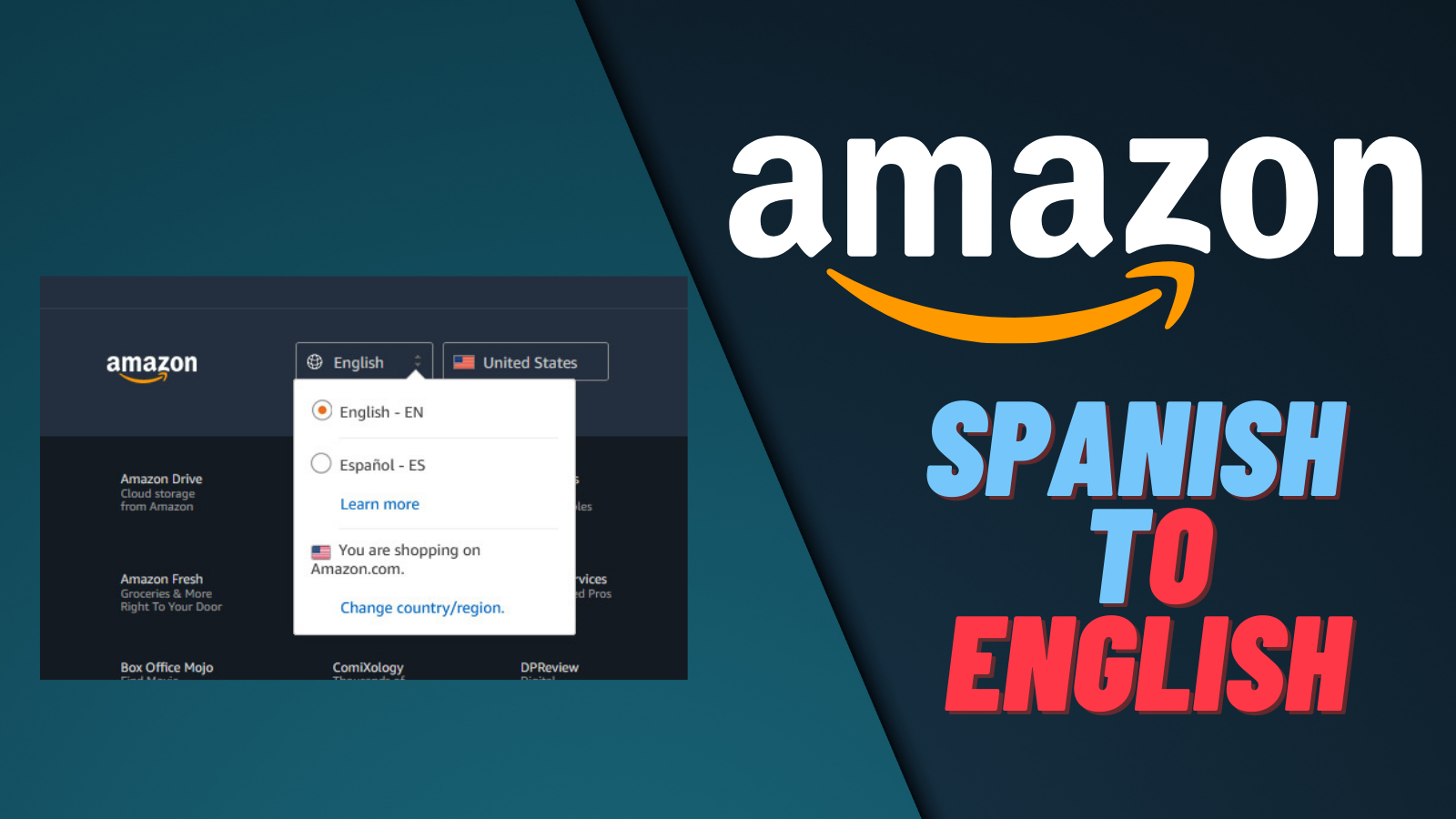 Why Is My Amazon In Spanish - How to change back to English