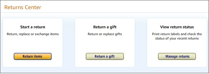 Refund order on Amazon