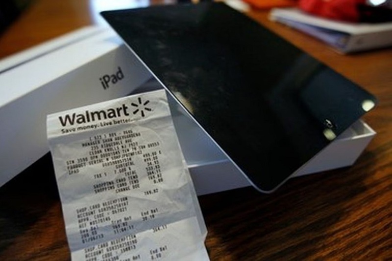 Receipt required to return your iPad to Walmart