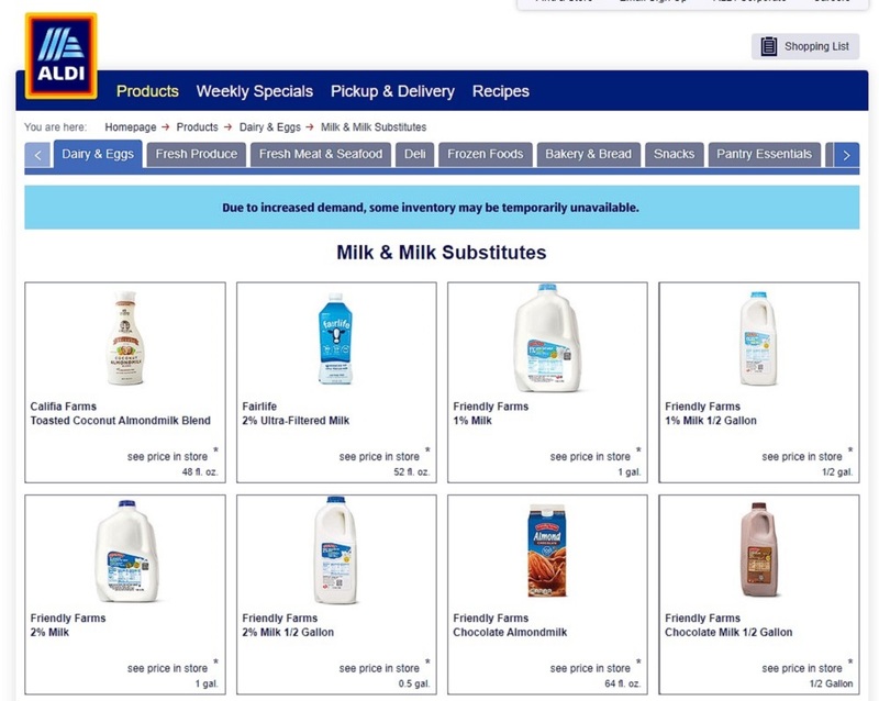 Buy Almond Milk in Aldi in 2022