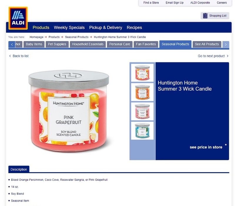 Aldi sell Candles in 2022