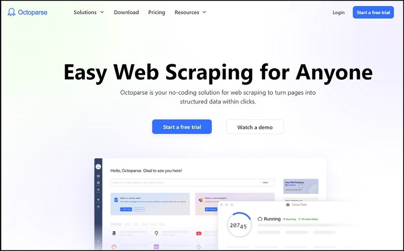 Octoparse for Web Crawling Tools