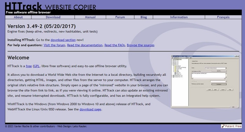 HTTRack Website Copier for Web Crawling Tools